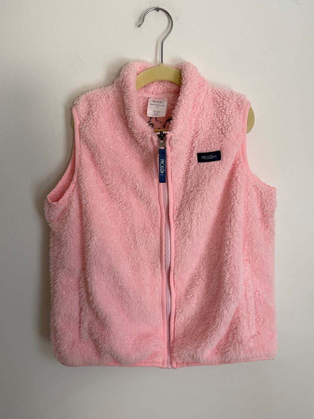 Prodoh Girl's Pink Sherpa Vest size 12